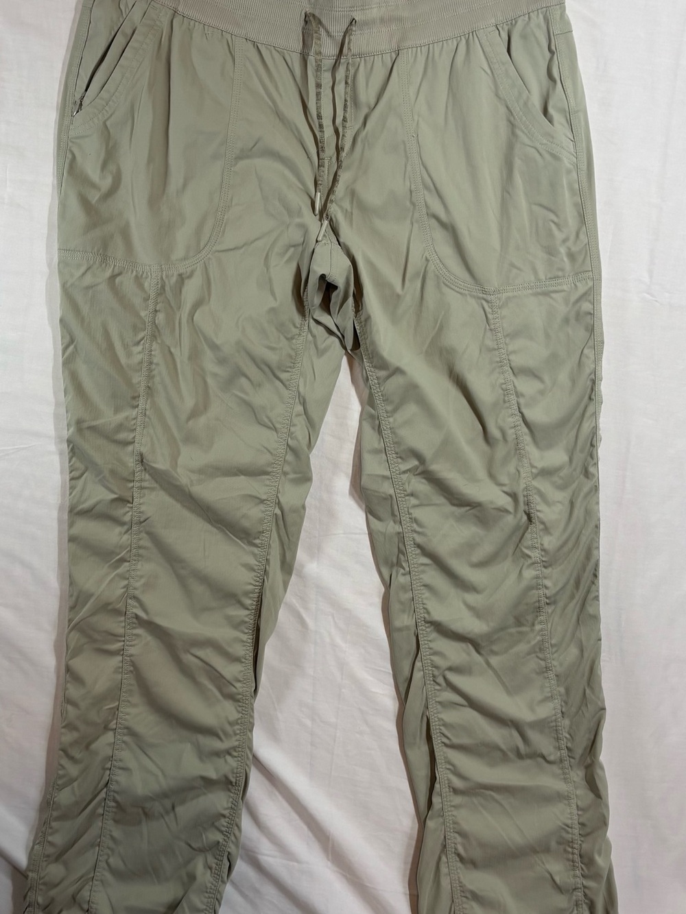 The North Face Pants XL Women Khaki Green Aphrodite 2.0 Ruched Hiking Gorpcore